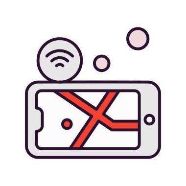 Nesnelerin internet konseptinin basit vektör simgesi