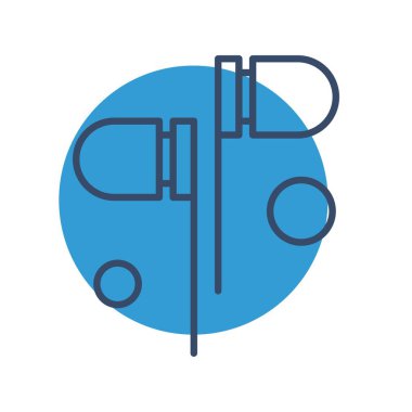  Kulaklık Simgesi vektör çizimi 