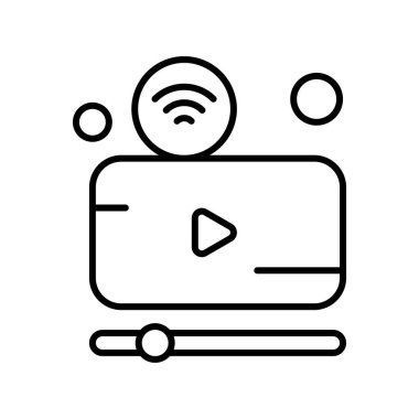 Nesnelerin internet konseptinin basit vektör simgesi