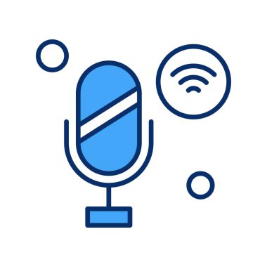 Nesnelerin internet konseptinin basit vektör simgesi