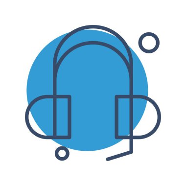  Kulaklık Simgesi vektör çizimi 