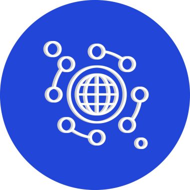 Vektör dünya ikonu, vektör, illüstrasyon, iş ve yönetim kavramı