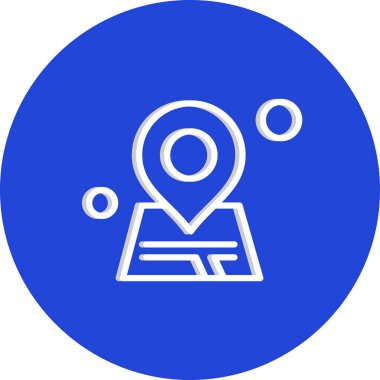 konum web simgesi, vektör illüstrasyonu