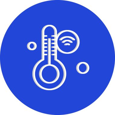 Nesnelerin internet konseptinin basit vektör simgesi