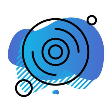  Vektör cd Simgesi, basit web illüstrasyonu 