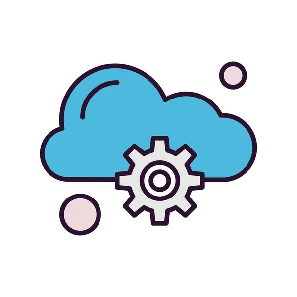 Icône Cloud Vectoriel Vecteur Illustration Concept Entreprise Gestion — Image vectorielle