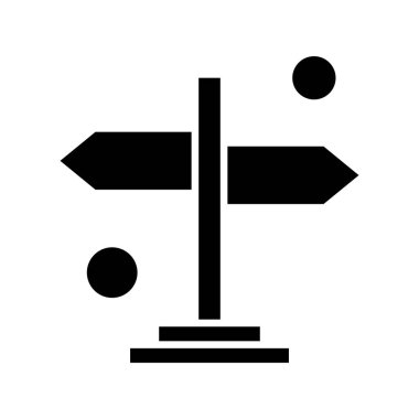 Yönün vektör illüstrasyonu Simgesi