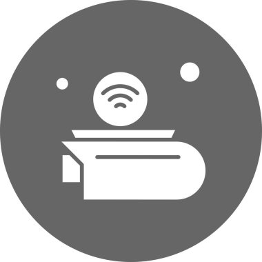 Nesnelerin internet konseptinin basit vektör simgesi