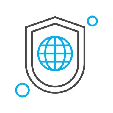 Vektör kalkanı ağ simgesi