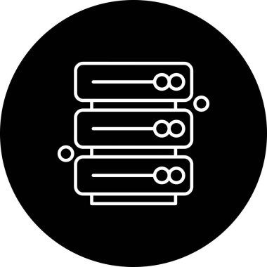 Vektör sunucu web simgesi