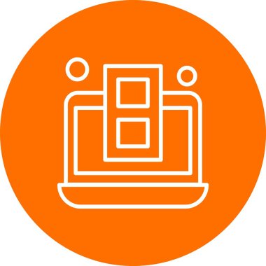 dizüstü bilgisayar simgesi, vektör illüstrasyonu