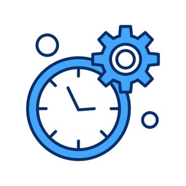 Renkli Vektör Saat Simgesi 