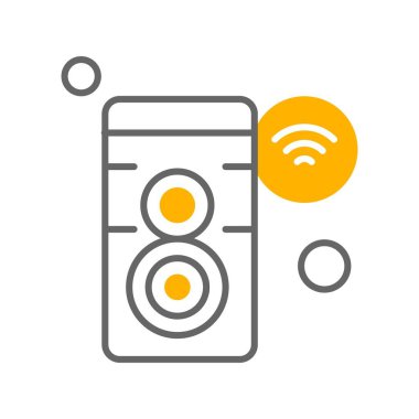 Nesnelerin internet konseptinin basit vektör simgesi