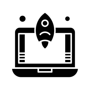 dizüstü bilgisayar simgesi, vektör illüstrasyonu