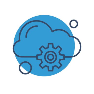 Contour bulut vektör illüstrasyonu