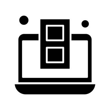  dizüstü bilgisayar simgesi, vektör illüstrasyonu 