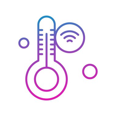 Nesnelerin internet konseptinin basit vektör simgesi