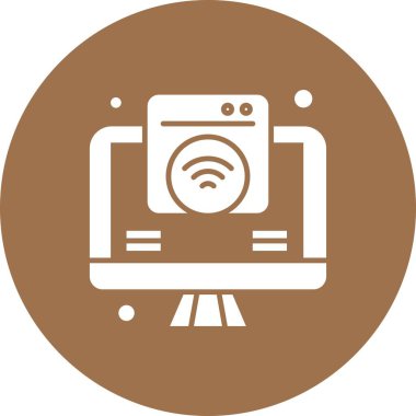 Nesnelerin internet konseptinin basit vektör simgesi