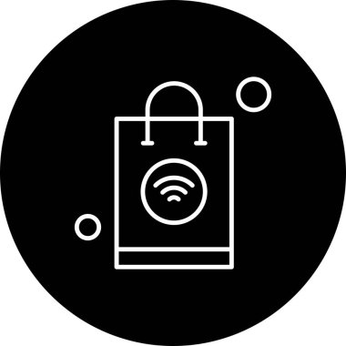 Nesnelerin internet konseptinin basit vektör simgesi