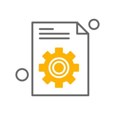 Belgenin vektör illüstrasyonu, basit simge tasarımı