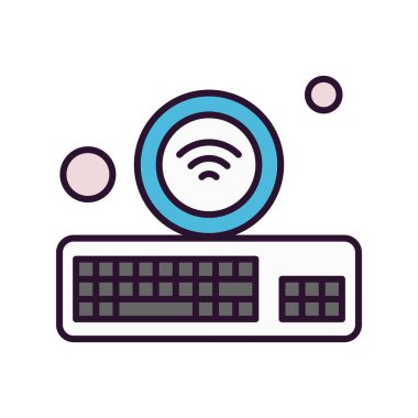 Klavye simgesi vektör illüstrasyonu