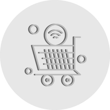 Nesnelerin internet konseptinin basit vektör simgesi