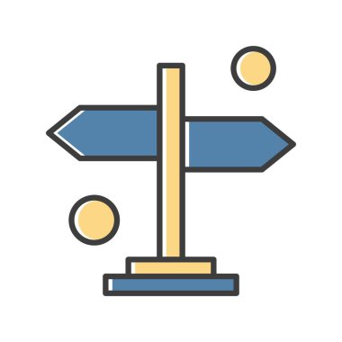 Yönün vektör illüstrasyonu Simgesi