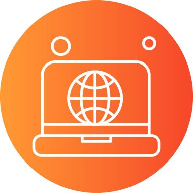 dizüstü bilgisayar simgesi, vektör illüstrasyonu