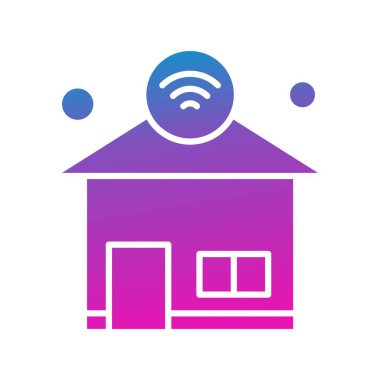  ev düz simgesi, vektör illüstrasyonu