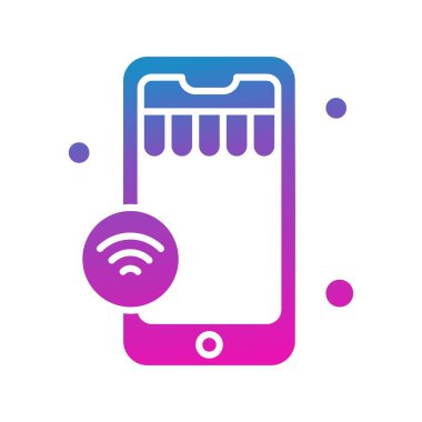 Nesnelerin internet konseptinin basit vektör simgesi