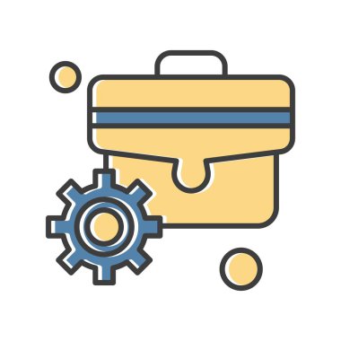  evrak çantası simgesi, vektör illüstrasyonu 