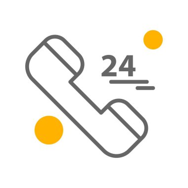 Vektör 24 saat uyarı simgesi