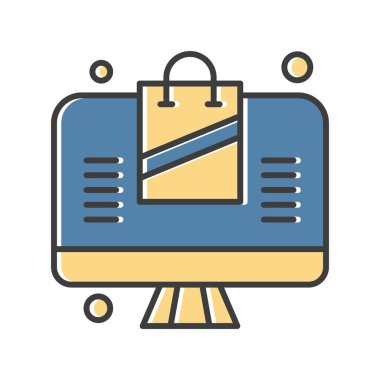 Nesnelerin internet konseptinin basit vektör simgesi