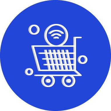 Nesnelerin internet konseptinin basit vektör simgesi