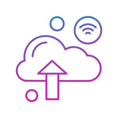 Nesnelerin internet konseptinin basit vektör simgesi