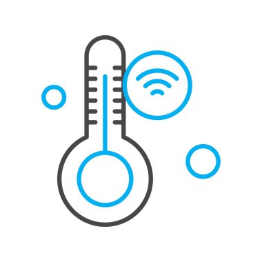 Nesnelerin internet konseptinin basit vektör simgesi