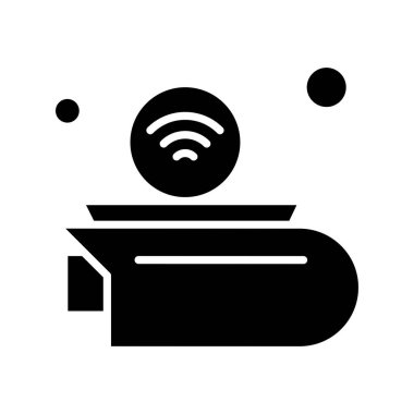 Nesnelerin internet konseptinin basit vektör simgesi