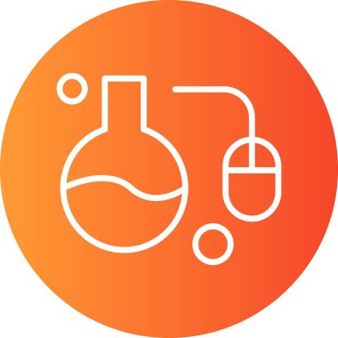  Test tübü simgesi, vektör illüstrasyonu