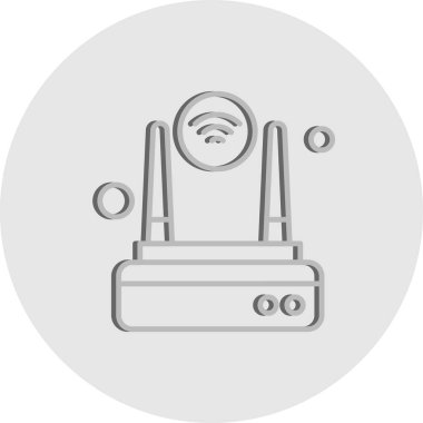 Nesnelerin internet konseptinin basit vektör simgesi