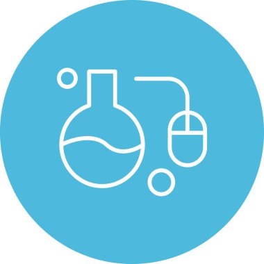  Test tübü simgesi, vektör illüstrasyonu