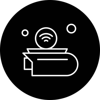 Nesnelerin internet konseptinin basit vektör simgesi