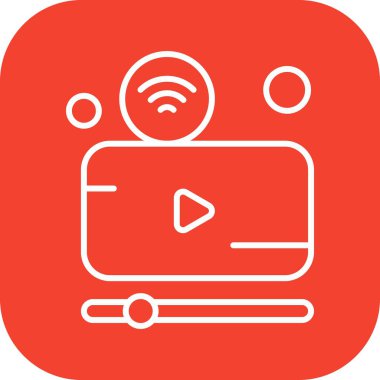 Nesnelerin internet konseptinin basit vektör simgesi