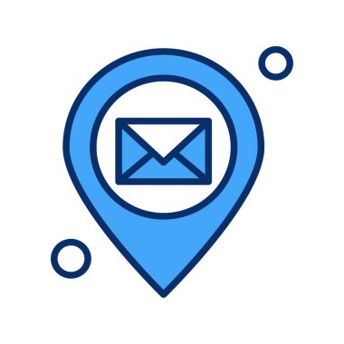 konum web simgesi, vektör illüstrasyonu