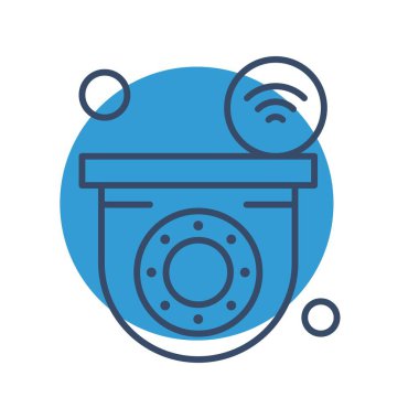 Nesnelerin internet konseptinin basit vektör simgesi