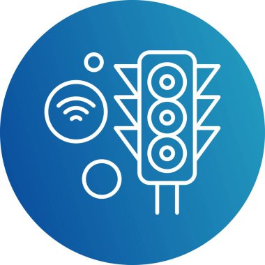 trafik sinyali simgesi, vektör illüstrasyonu