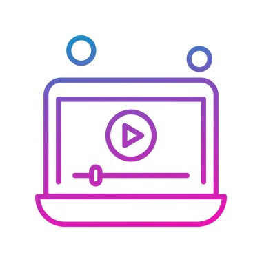 dizüstü bilgisayar simgesi, vektör illüstrasyonu