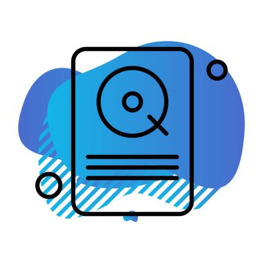 teknoloji konsept simgesi, vektör illüstrasyonu