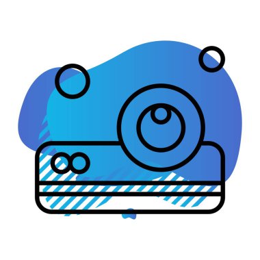 Kamera simgesi, vektör illüstrasyonu