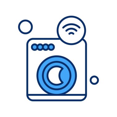 Beyaz arkaplanda mavi renk vektör simgesi. Web, mobil ve cep telefonları için el çizimi kulaklık çizimi simgeleri