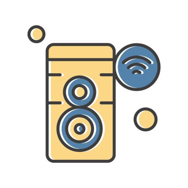 Beyaz arkaplanda müzik simgesi. Vektör illüstrasyonu